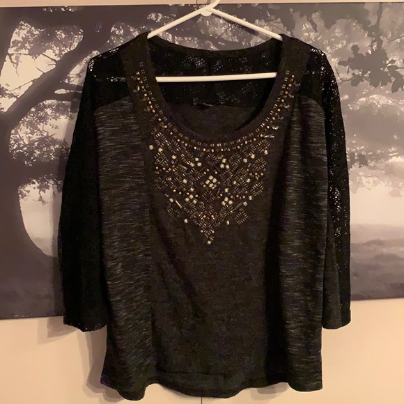 Miss Me dark grey sweater medium - Picture 2 of 12